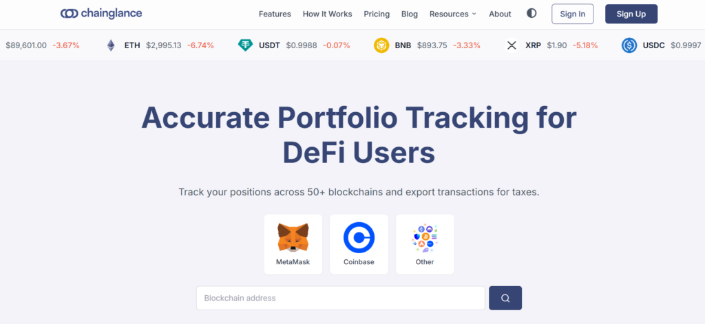Chain Glance is the best DeFi portfolio tracker of 2026