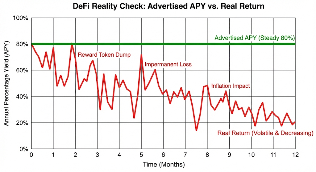 Confusing APY with Real Profit is one of the most common mistakes in tracking your DeFi investment